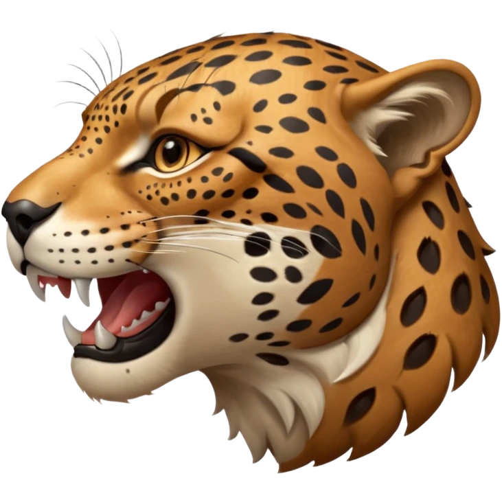 Jaguar with side profile and teeth emoji