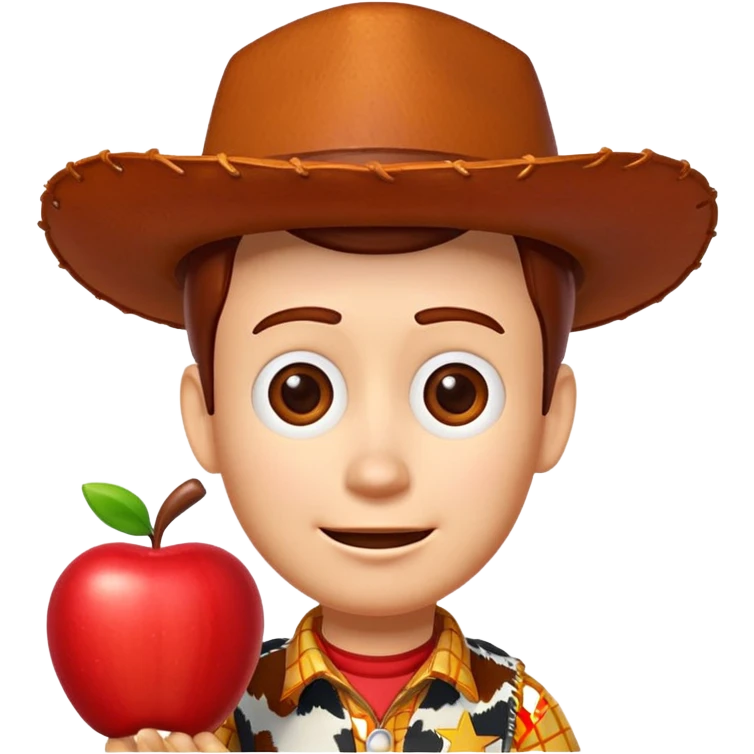 Woody from Toy Story apple style emoji emoji