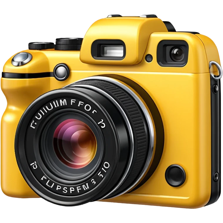 Transform this into a stylized 3D emoji-style icon of a retro [Fujifilm FinePix F30] emoji