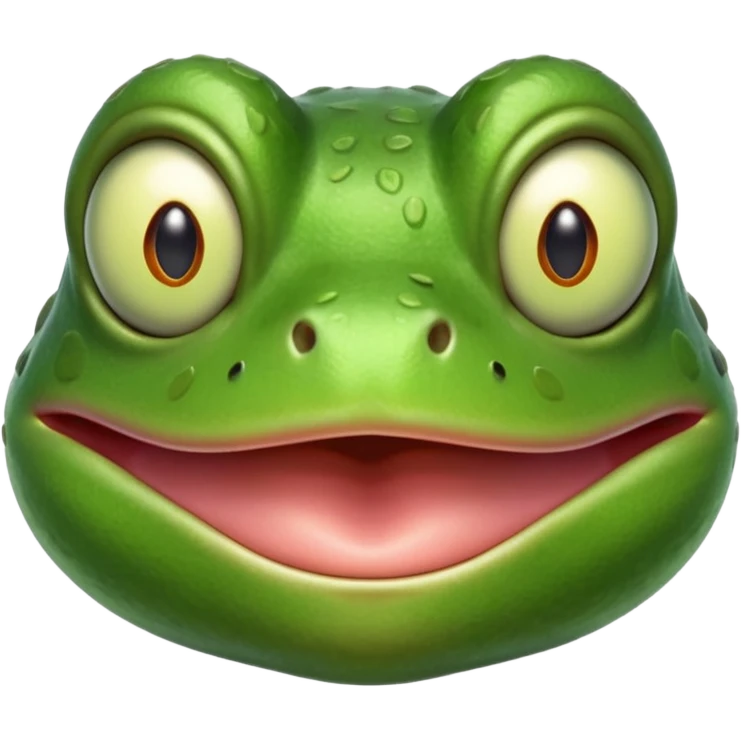 Frog with almond eyes emoji