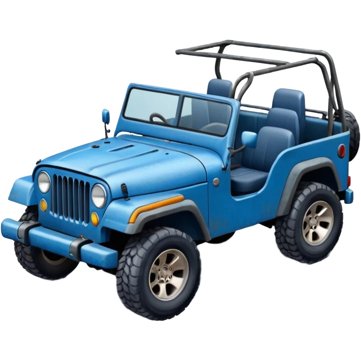 blue jeep with the top off emoji
