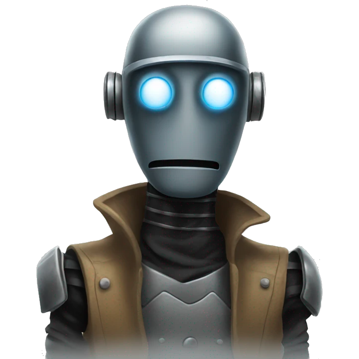 Classic Robot with Thief mask over eyes emoji