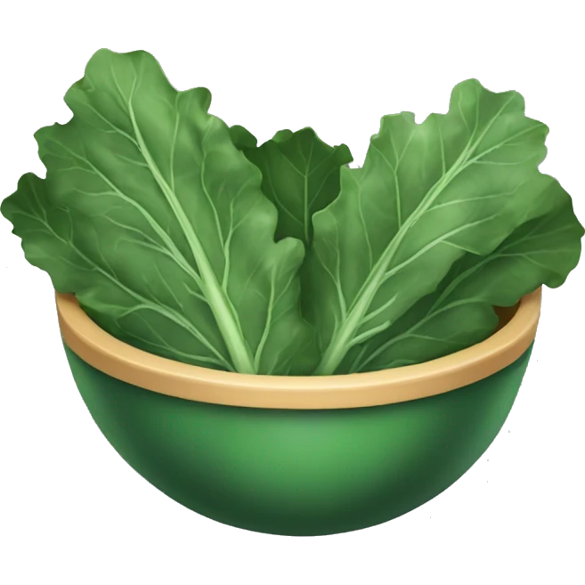 Collard greens in bowl emoji