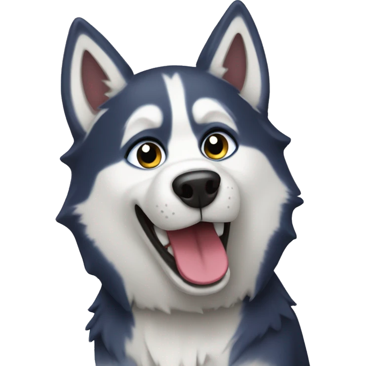Husky Dog play ball emoji