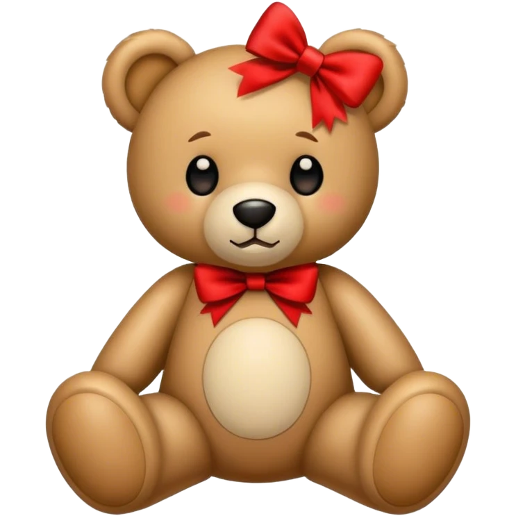 teddy with bow emoji