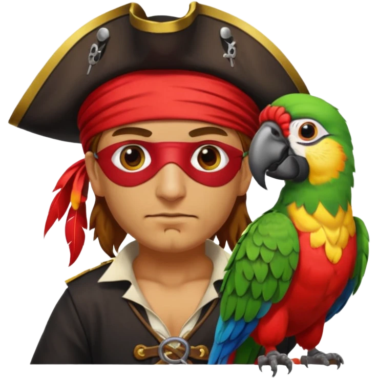 pirate and parrot emoji