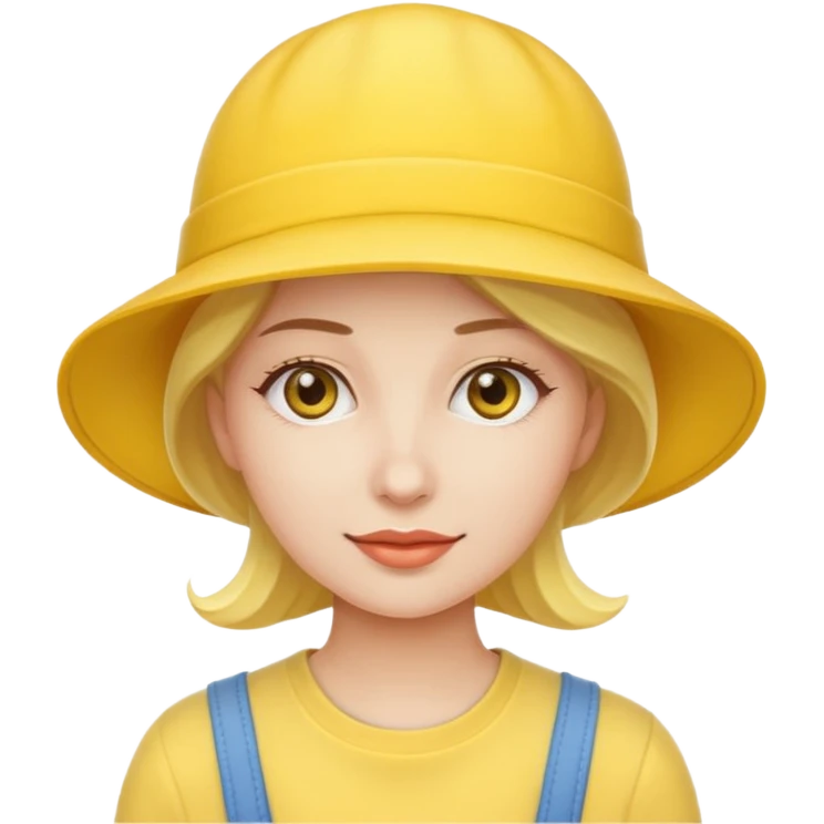 woman with yellow hat emoji
