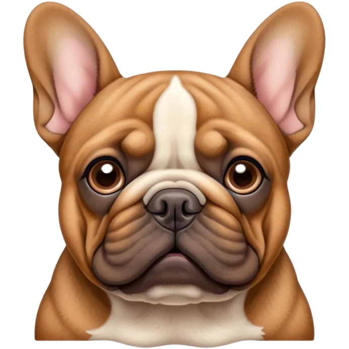 Brown French bulldog  emoji