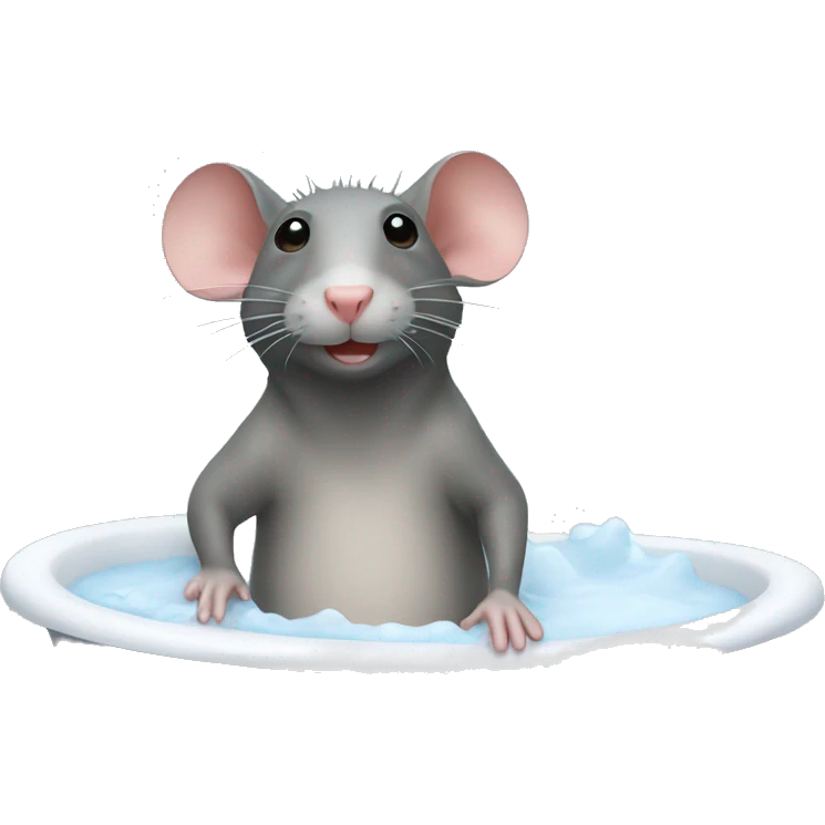 A rat in the bathtub emoji