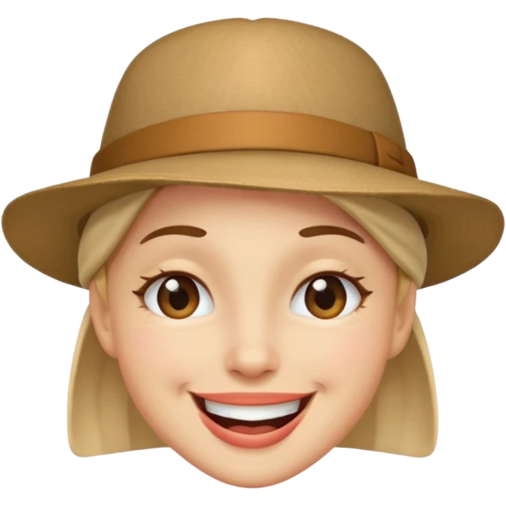 Şapkalı göz kırpma emoji