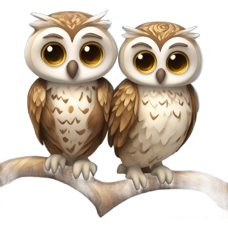Owl in love  emoji
