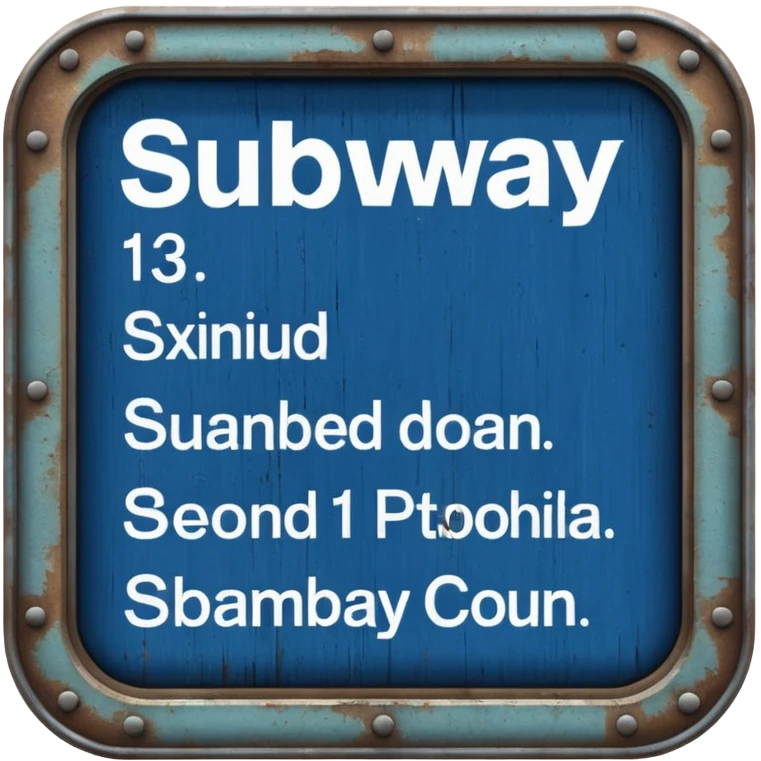 Platform Board – blue text display, Subway Sign. emoji