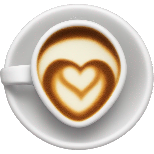 Espresso cup heart foam emoji