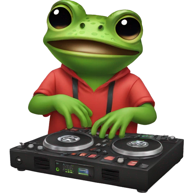 Frog DJing emoji emoji