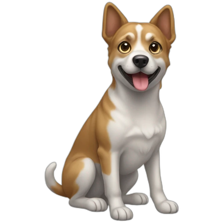 Chien sur chat emoji