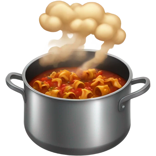 goulash steaming in comic style emoji
