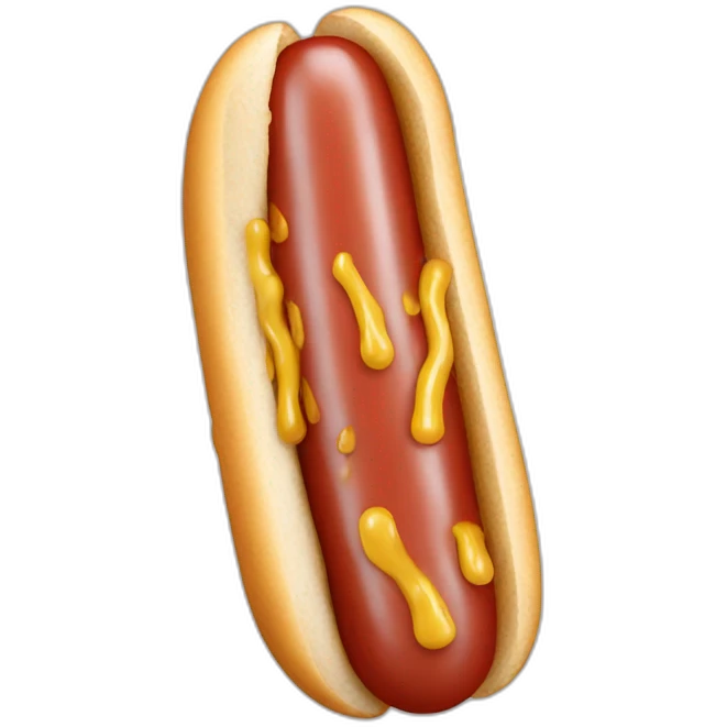 Dripping wet hotdog emoji