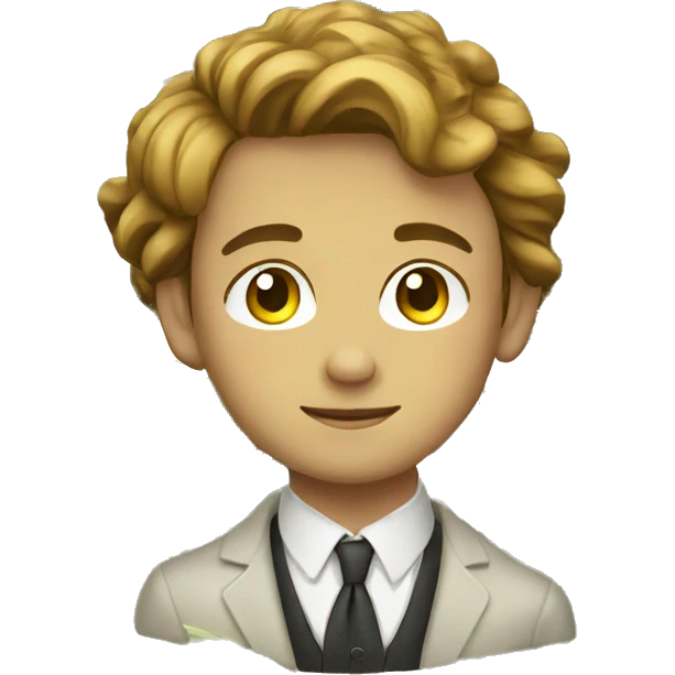 A boy in 20s who is rich but lays low in old money fashion emoji