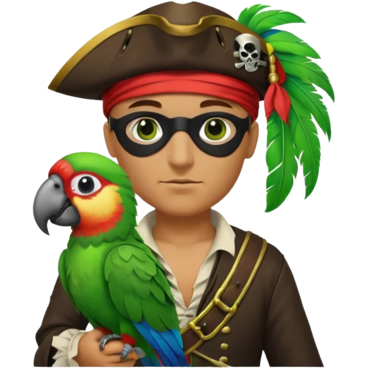 pirate and parrot emoji