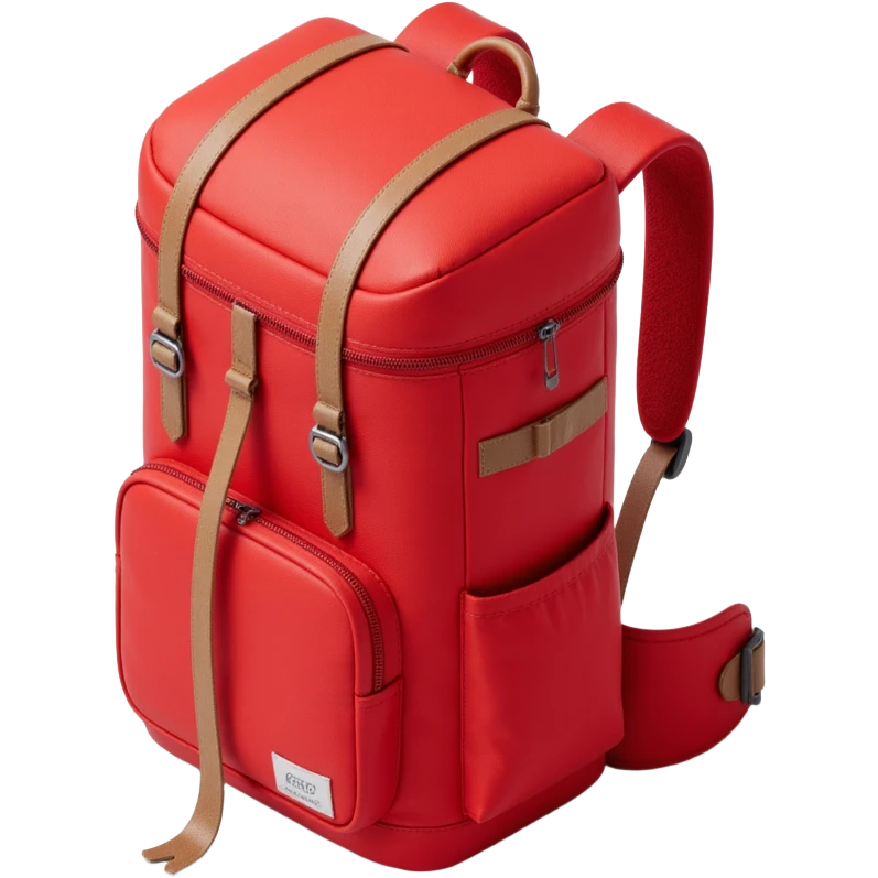 red hiking backpack emoji