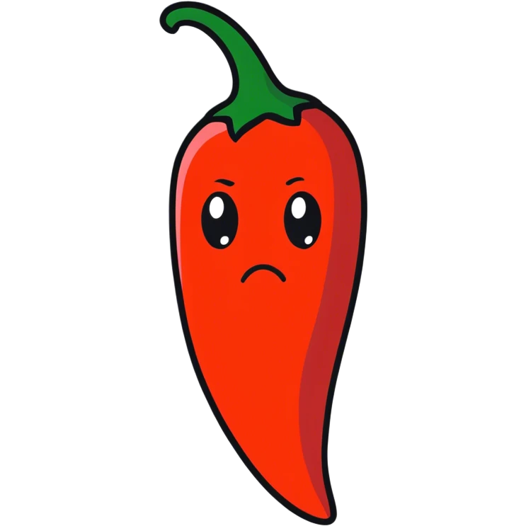 Sad chili pepper emoji