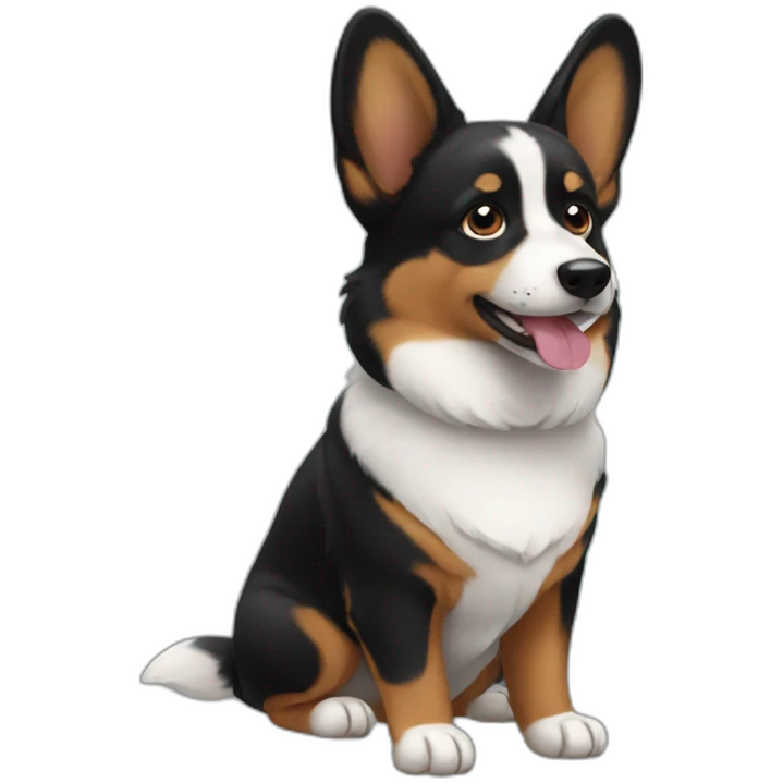 Black corgi emoji