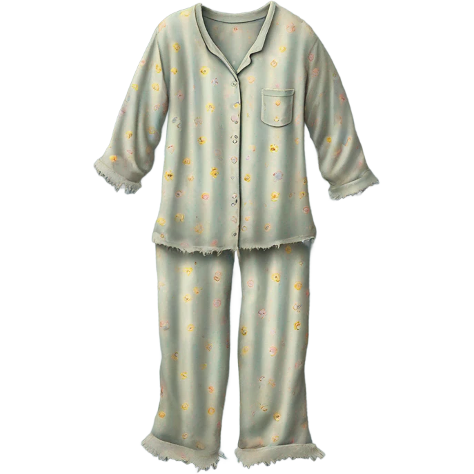 Worn out old women's pajamas emoji