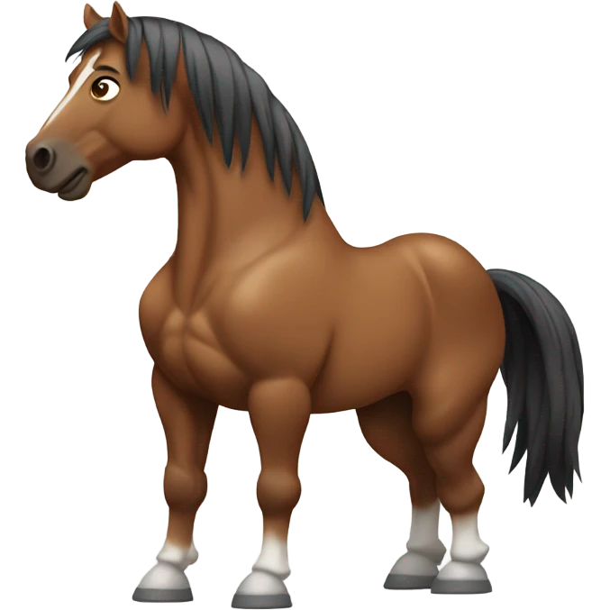 horse with muscles emoji