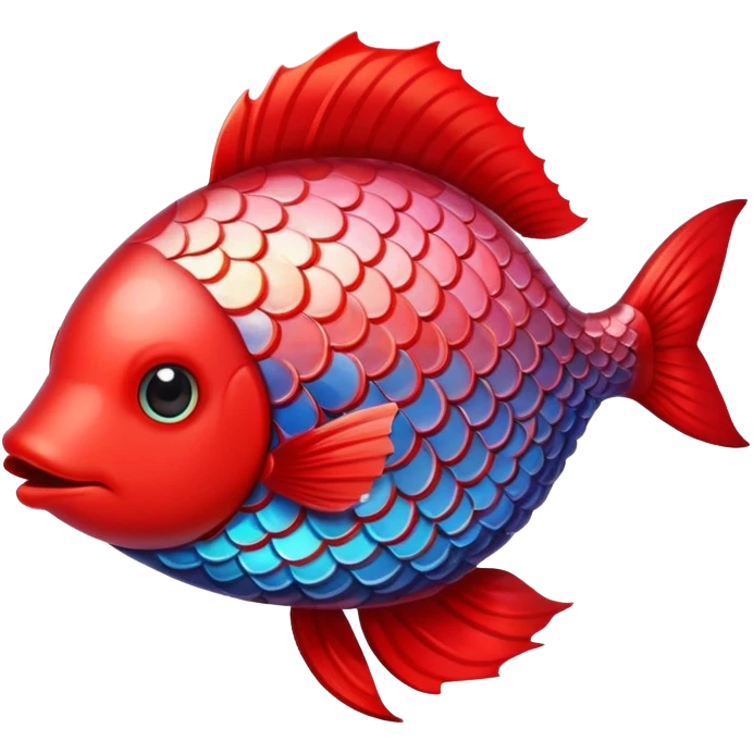 Fish wearing a heart  emoji