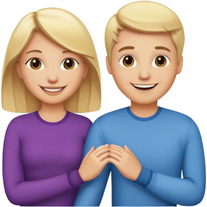 phone wallpaper with blonde couple as wallpaper emoji