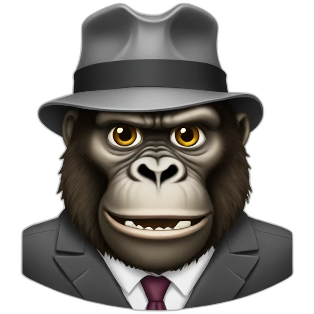 King Kong as a business consultant emoji