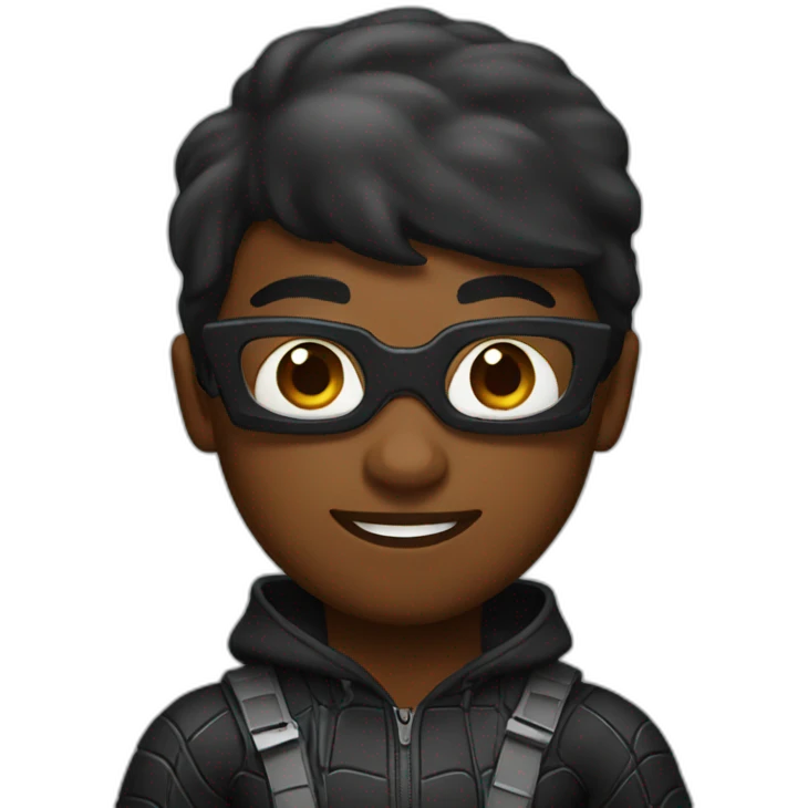 black spiderman emoji