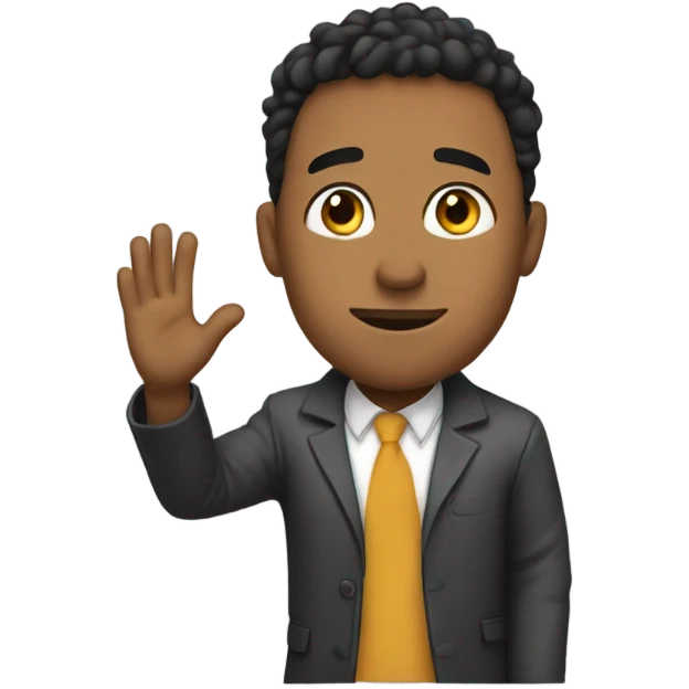 Justin Tredeu saying bye emoji