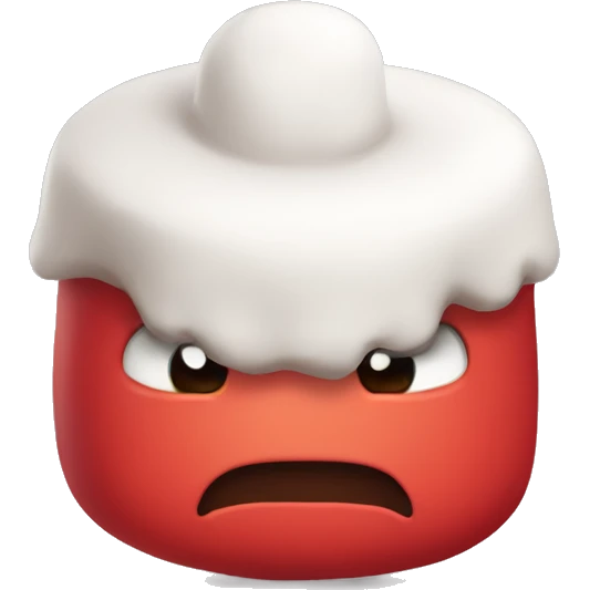 red marshmallow emoji