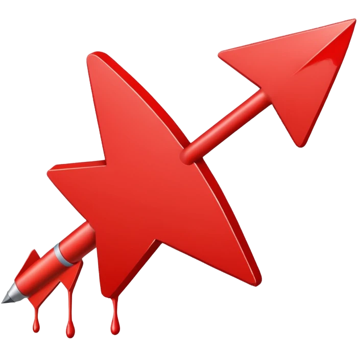 simple long red arrow (graffiti style) emoji