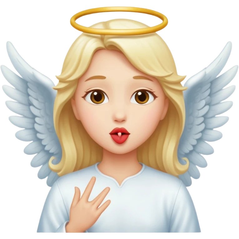 Angel sending kiss emoji
