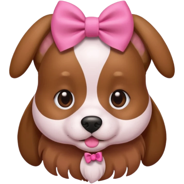 Собака с бантиком  emoji
