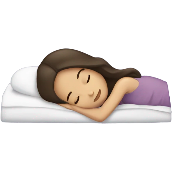 Brunette girl sleeping emoji