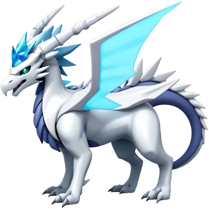 Cyber Suicune-Dialga-Kyurem-Reshiram-Creature, (full body) emoji