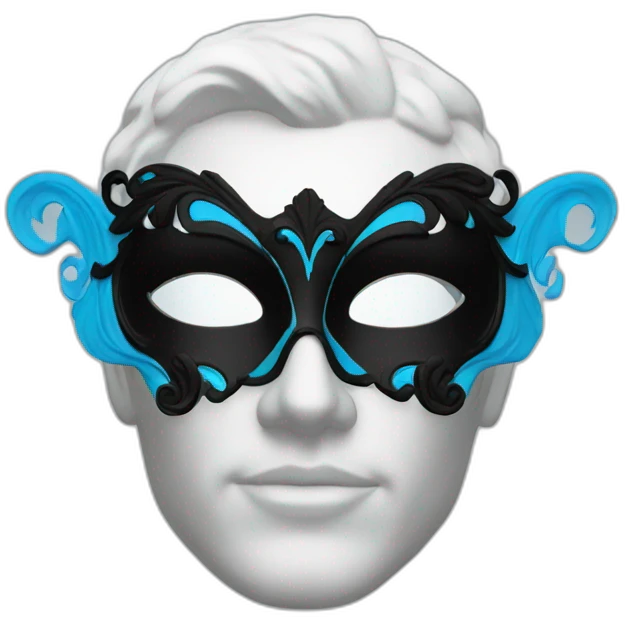 Italian mask blue black emoji
