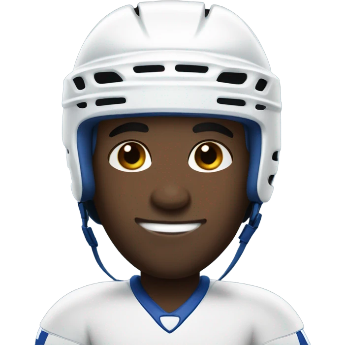 dark-skinned male meme indoors with hockey helmet  emoji