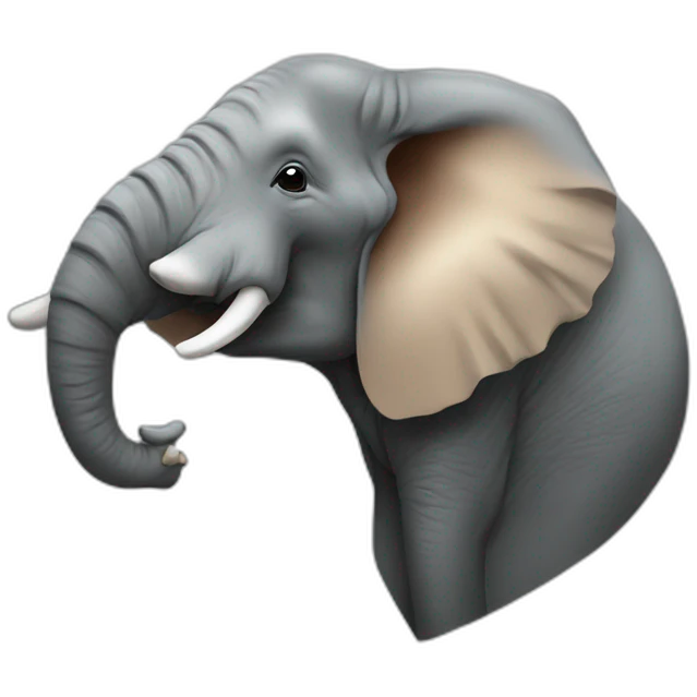 elephant head in profile emoji
