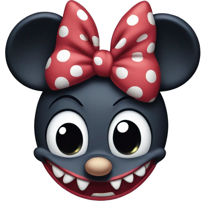 Scary looking Minnie mouse emoji