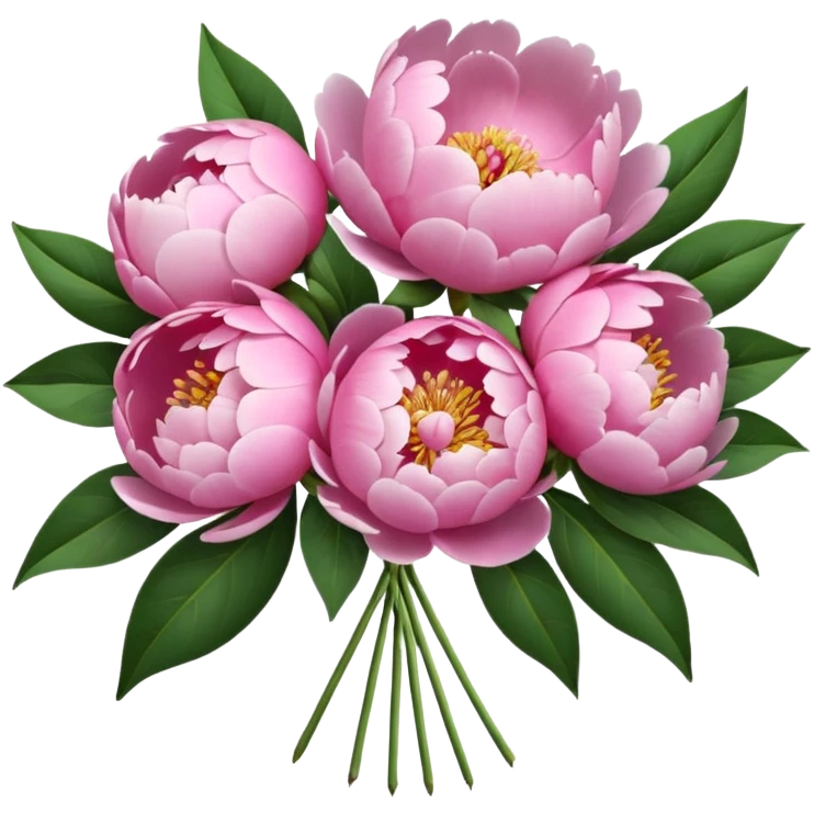 Peonies bouquet emoji