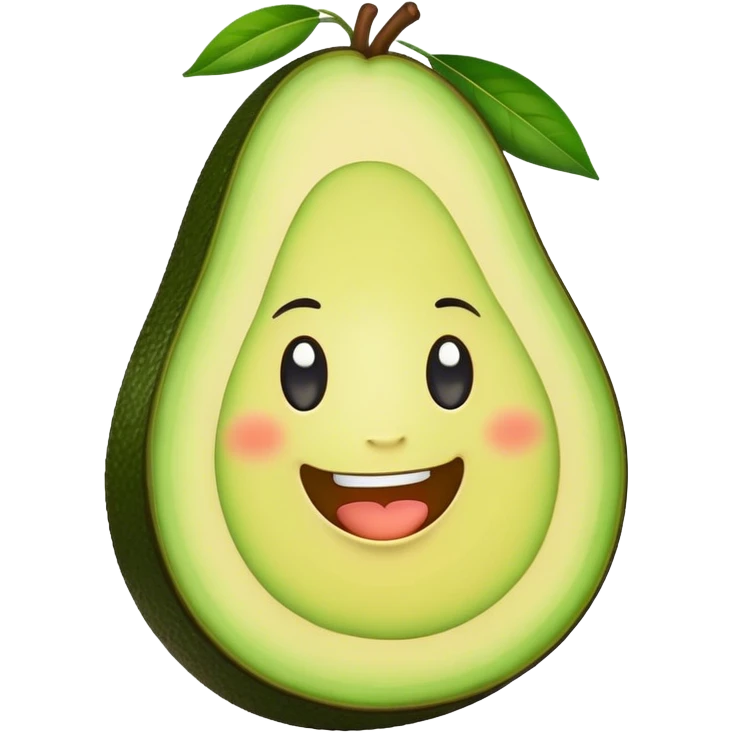 Un aguacate con cara emoji