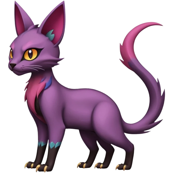 dark edgy dull pointy edgy Noivern-Noibat-Purloin-Torracat-Lykoi-Caracal-cat-Fakemon-fusion-hybrid-creature emoji