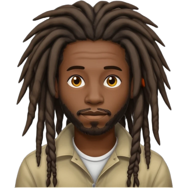 a black man with dreadlocks emoji