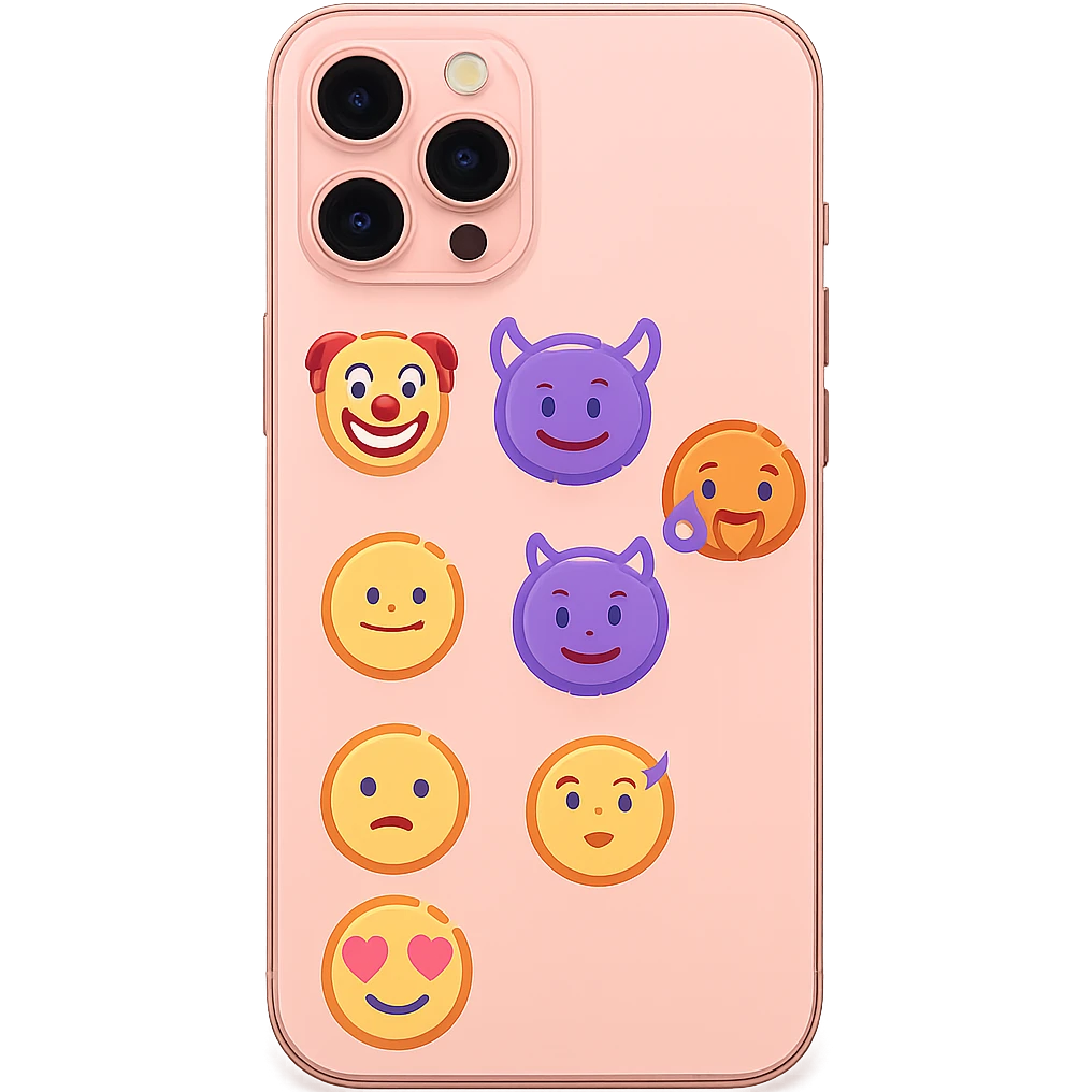 Pink iphone 12 pro max emoji