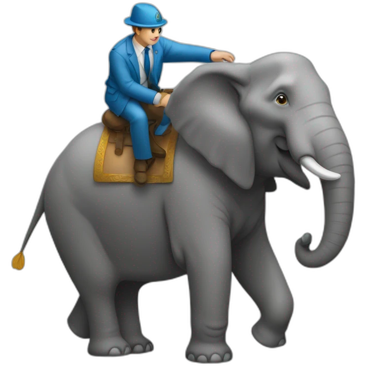 Un homme sur un éléphant emoji