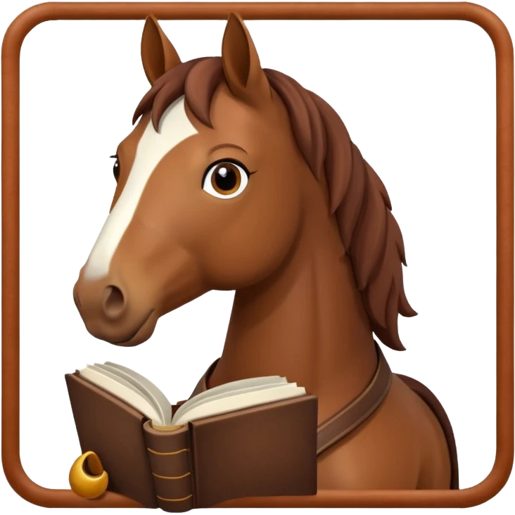 horse with book emoji